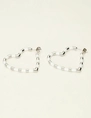 My Jewellery Earring heart white stripes MJ09858