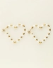 My Jewellery Earring heart white stripes MJ09858