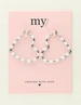 My Jewellery Earring heart white stripes MJ09858