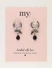 My Jewellery Earring hoop black stones MJ12006