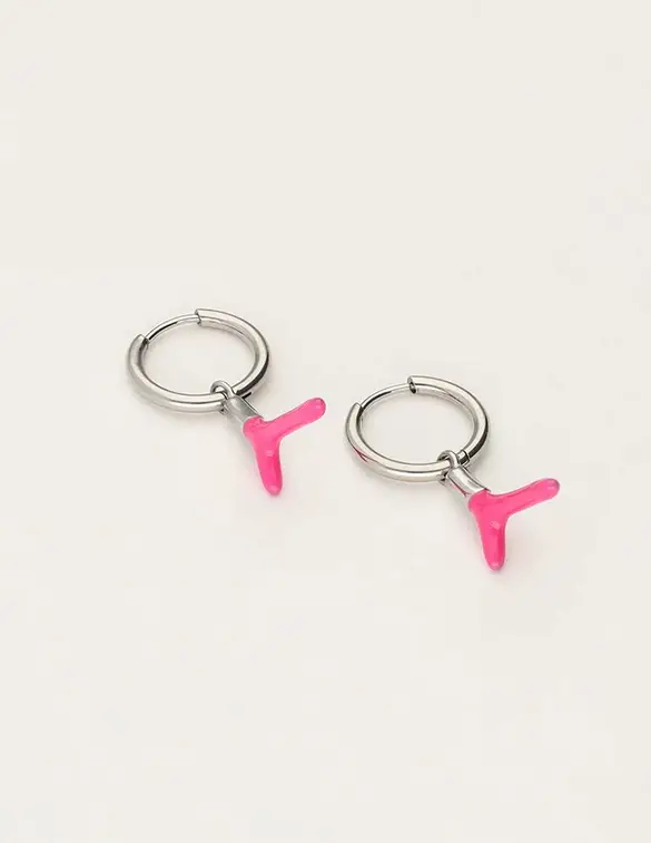 My Jewellery Earring hoop coral pink MJ09690