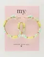 My Jewellery Earring hoop flowers green MJ10074