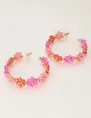 My Jewellery Earring hoop flowers pink MJ10072