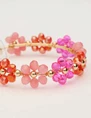 My Jewellery Earring hoop flowers pink MJ10072
