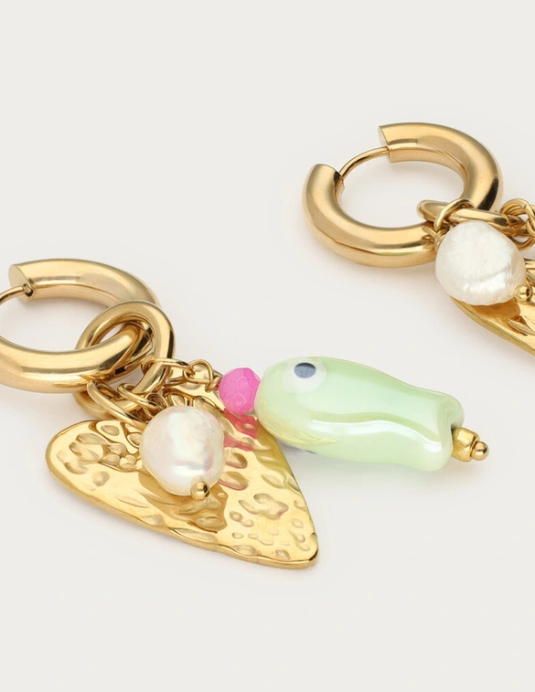 My Jewellery Earring hoop heart fish MJ13165