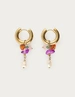 My Jewellery Earring hoop orange purple pearl MJ12733