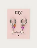 My Jewellery Earring hoop orange purple pearl MJ12733