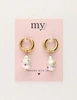 My Jewellery Earring hoop pearl strass MJ11052