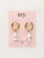 My Jewellery Earring hoop pearl strass MJ11052