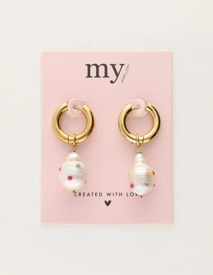 My Jewellery Earring hoop pearl strass MJ11052