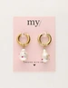 My Jewellery Earring hoop pearl strass MJ11052