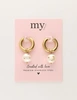 My Jewellery Earring hoop pearl studs MJ11051