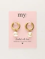 My Jewellery Earring hoop pearl studs MJ11051