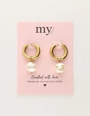 My Jewellery Earring hoop pearl studs MJ11051