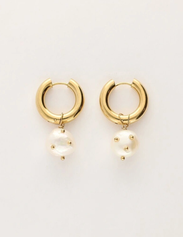 My Jewellery Earring hoop pearl studs MJ11051