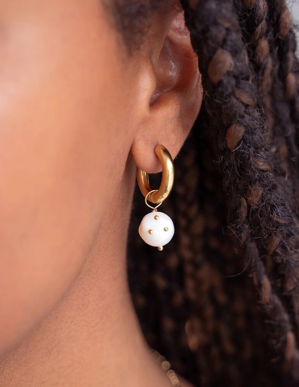 My Jewellery Earring hoop pearl studs MJ11051