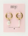 My Jewellery Earring hoop pearls 2 sizes MJ09710