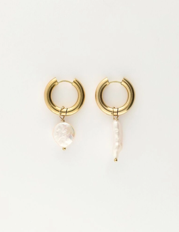 My Jewellery Earring hoop pearls 2 sizes MJ09710