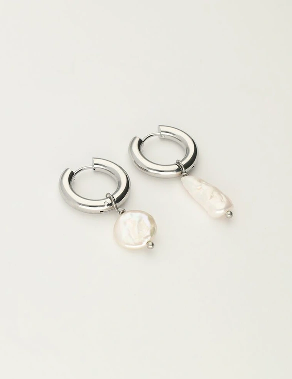 My Jewellery Earring hoop pearls 2 sizes MJ09710