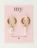 My Jewellery Earring hoop pearls 2 sizes MJ09710