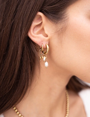 My Jewellery Earring hoop pearls MJ12007