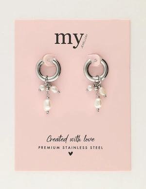 My Jewellery Earring hoop pearls MJ12007