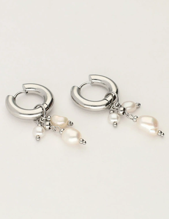 My Jewellery Earring hoop pearls MJ12007