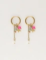 My Jewellery Earring hoop pink pearl MJ12010