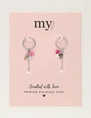 My Jewellery Earring hoop pink pearl MJ12010