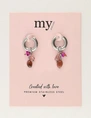 My Jewellery Earring hoop pink stones MJ12008