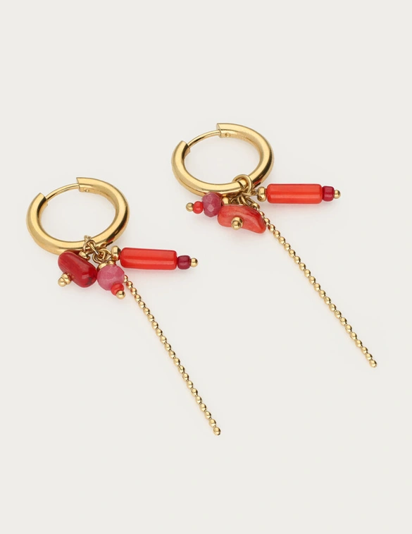My Jewellery Earring hoop red MJ12741