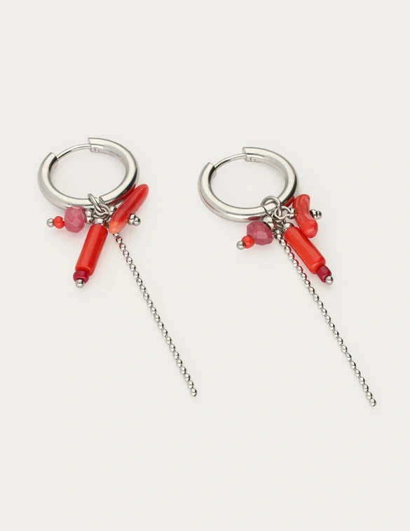 My Jewellery Earring hoop red MJ12741