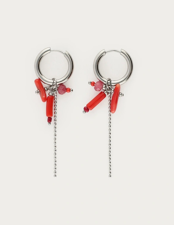 My Jewellery Earring hoop red MJ12741