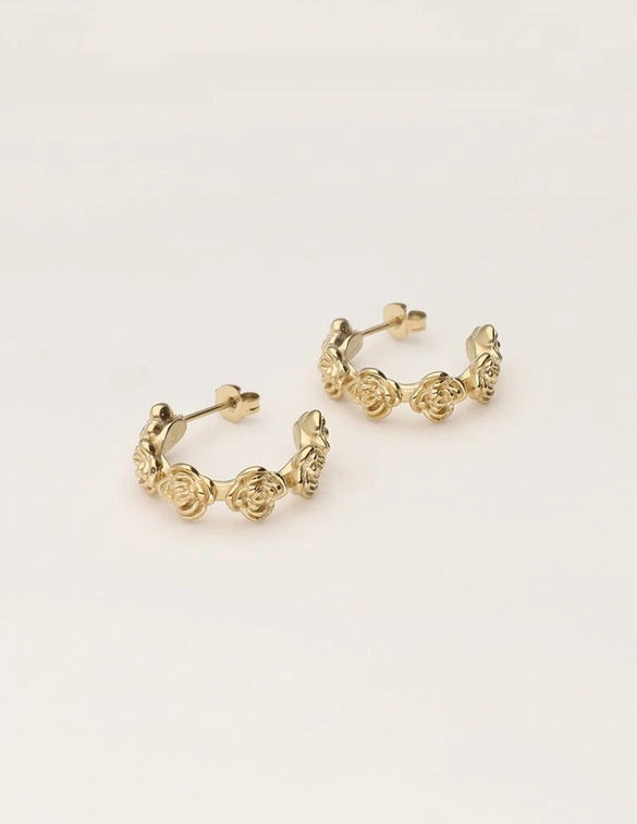 My Jewellery Earring hoop roses MJ11266