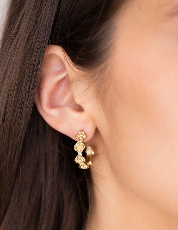 My Jewellery Earring hoop roses MJ11266
