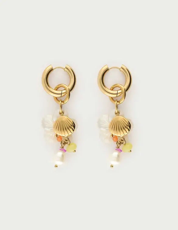 My Jewellery Earring hoop shell beads pearl MJ13167