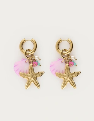 My Jewellery Earring hoop starfish beads MJ13162