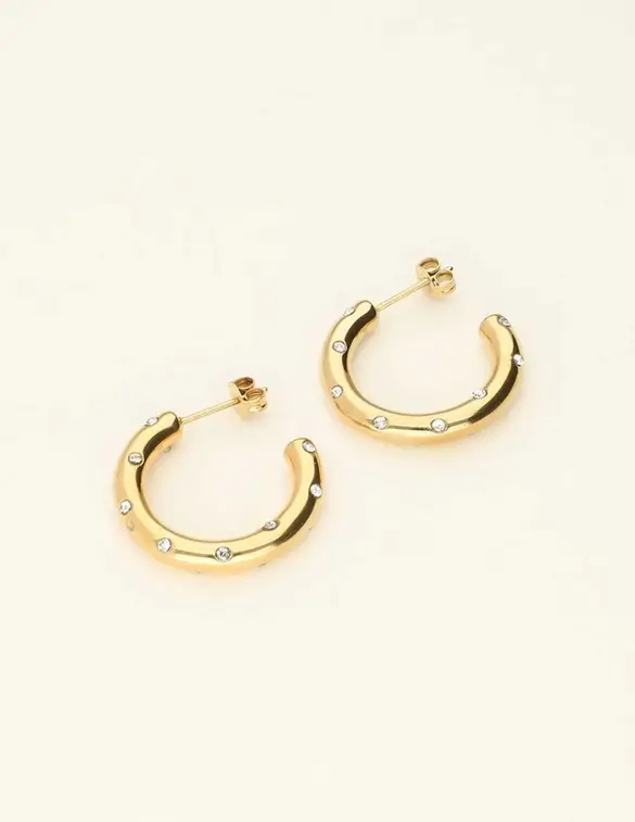 My Jewellery Earring hoop strass irregular MJ09483