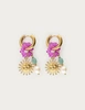My Jewellery Earring hoop sun pearl pink MJ13169