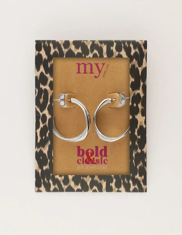 My Jewellery Earring hoop triple row MJ11092