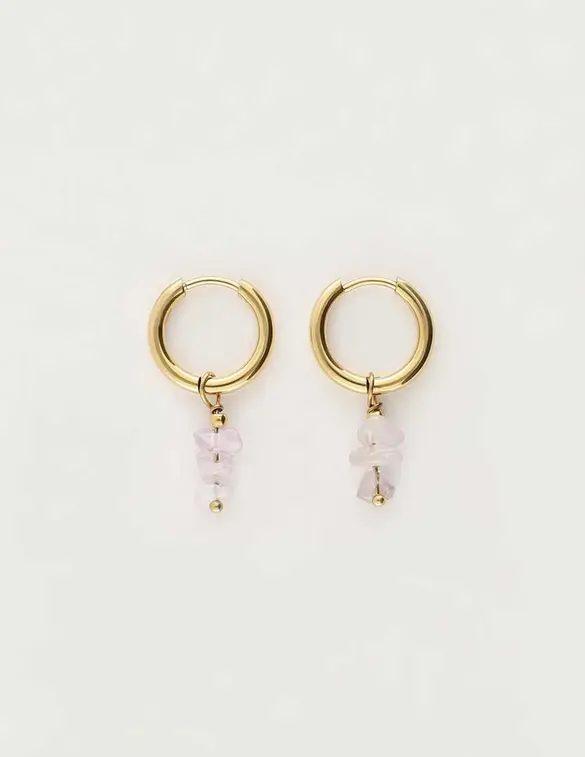 My Jewellery Earring hoops 3 stones lilac MJ09698