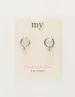 My Jewellery Earring hoops 3 stones lilac MJ09698