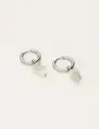 My Jewellery Earring hoops 3 stones mint MJ09702