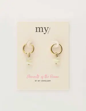 My Jewellery Earring hoops 3 stones mint MJ09702