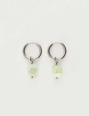 My Jewellery Earring hoops 3 stones mint MJ09702