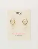 My Jewellery Earring hoops 3 stones mint MJ09702