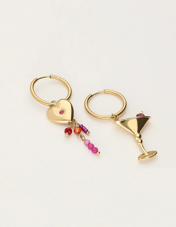 My Jewellery Earring hoops cocktail heart MJ11964