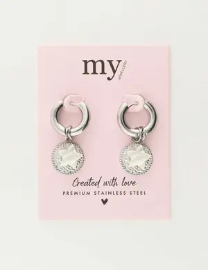 My Jewellery Earring hoops coin star MJ10484