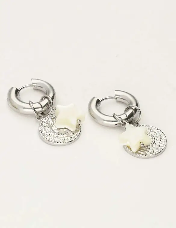 My Jewellery Earring hoops coin star MJ10484