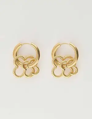 My Jewellery Earring hoops double clover MJ10335
